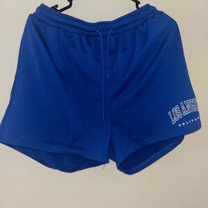 Thick blue shorts